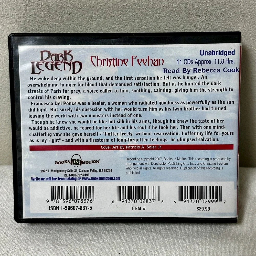 Dark Legend:‎ Dark Series Audible Audiobook – Unabridged Christine Freehan